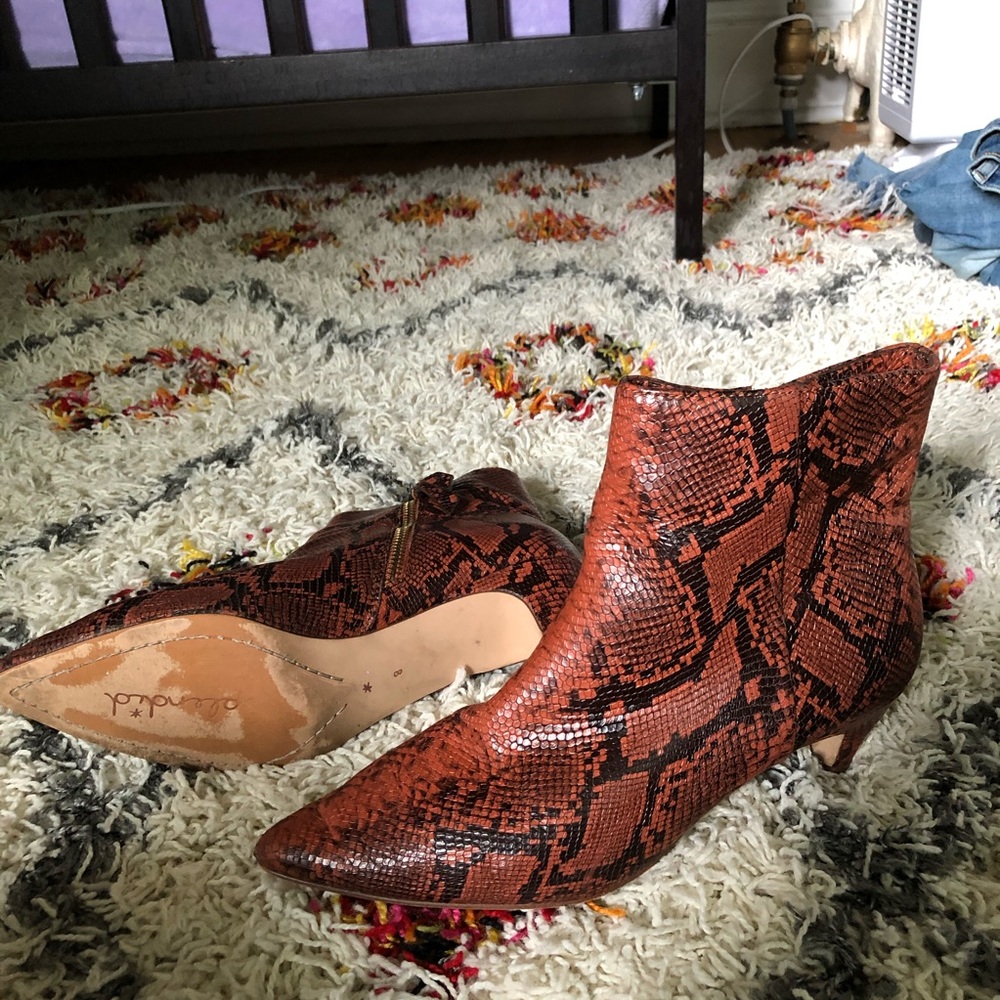 Splendid snake ankle boots